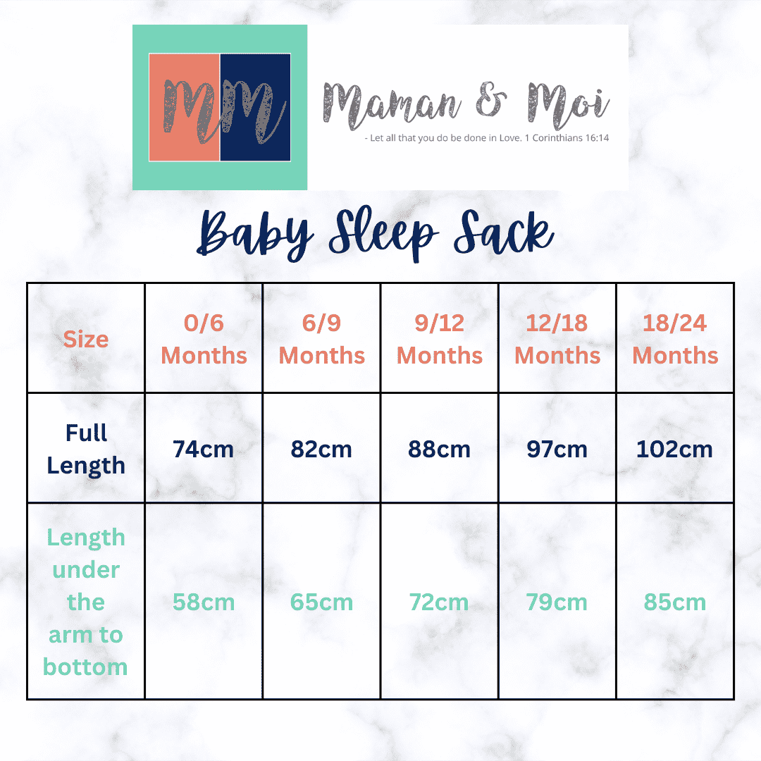Baby sleep sacks sizes