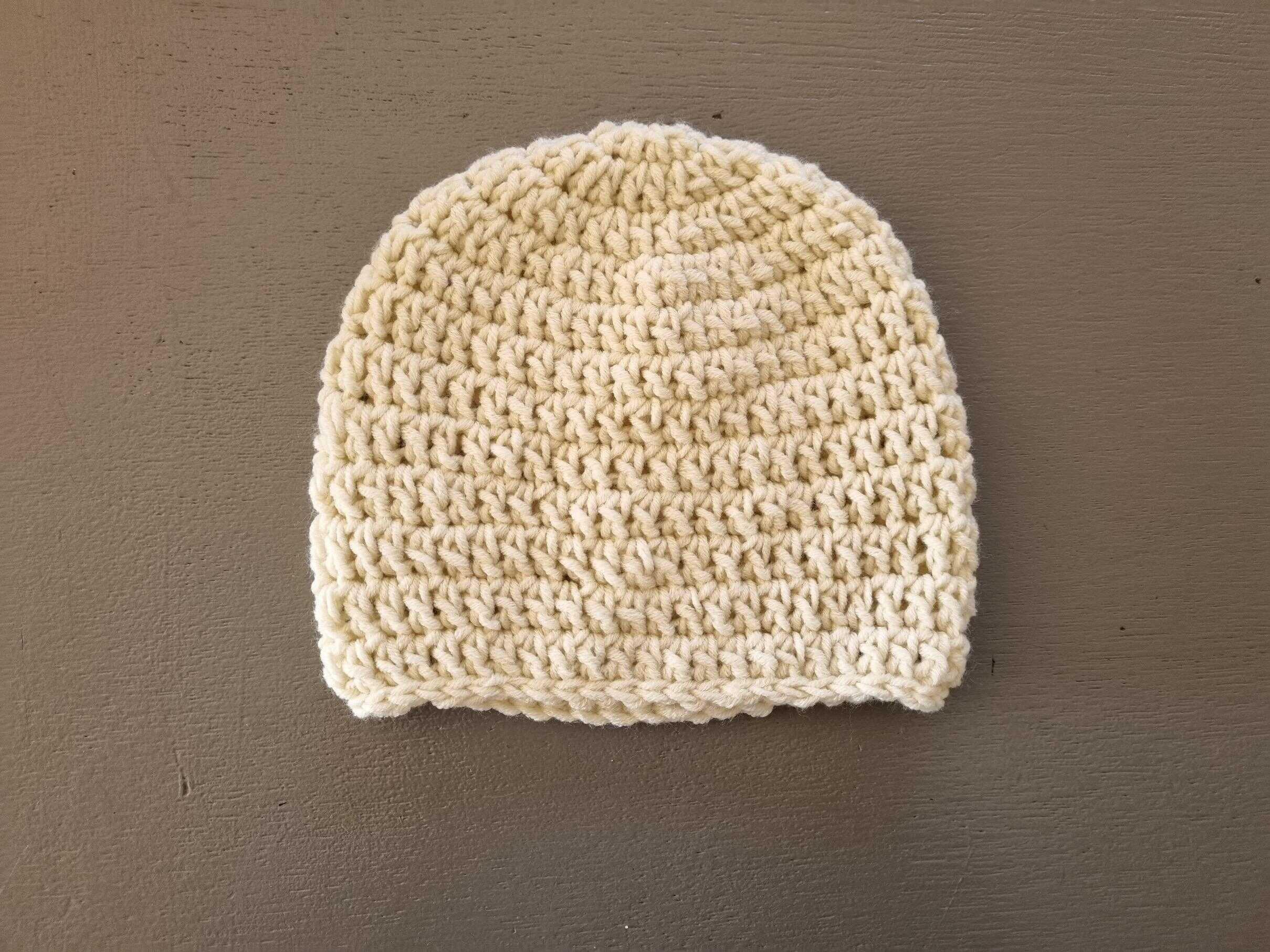 Crochet baby beanie